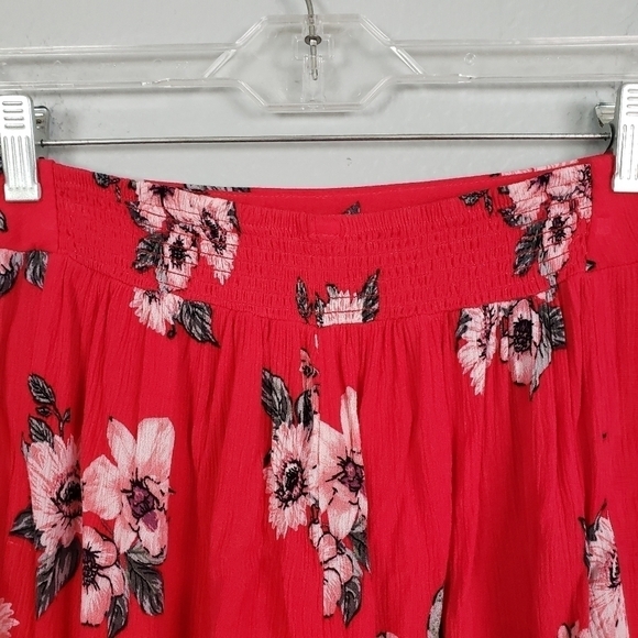 XHILARATION Floral Print 2 Piece Set Off Shoulder Crop Top High Waist Shorts XS - Picture 10 of 12